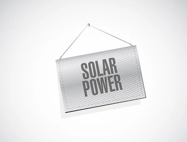 Panneau solaire bannière signe concept — Photo