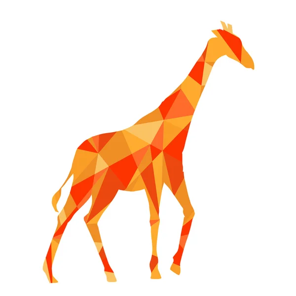 Formas laranja girafa abstrata. Animais isolados — Fotografia de Stock