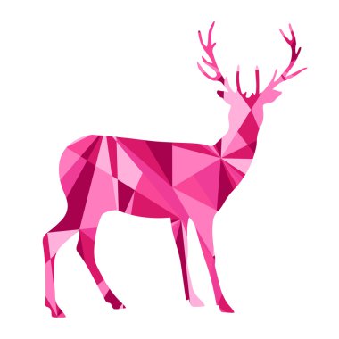 geyik ve soyut şekiller çizimde