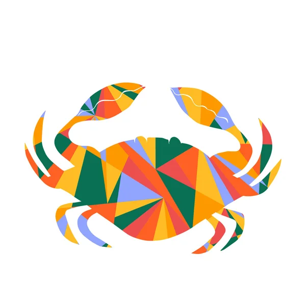 Crab and abstract shapes illustration — Stock Photo, Image