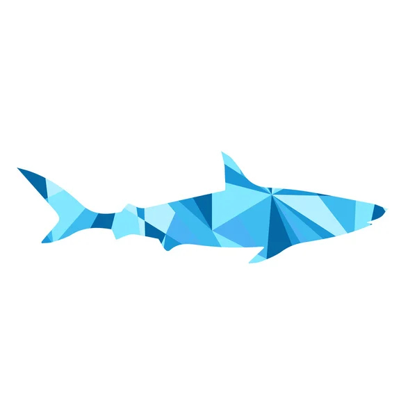 Žralok modravý silueta. zvíře — Stock fotografie