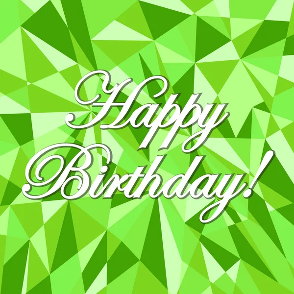 Grattis på födelsedagen abstrakt grönt kort mönster — Stockfoto