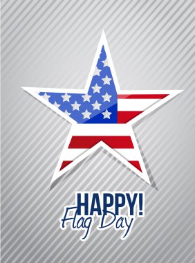 happy flag day us star illustration design clipart
