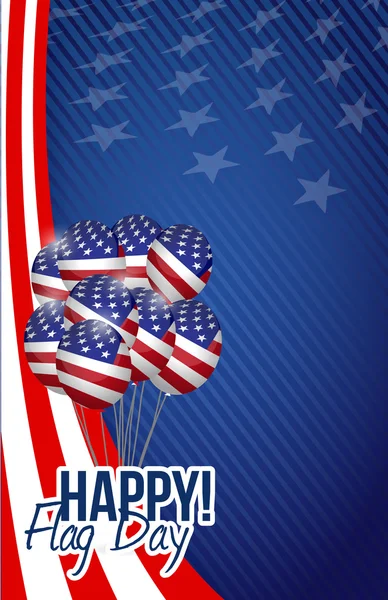 Happy flag day us balloons background — Stock Photo, Image