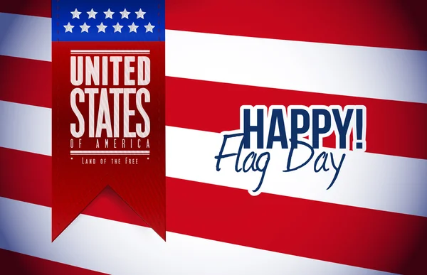 Happy flag day us flag and banner — Stock Photo, Image