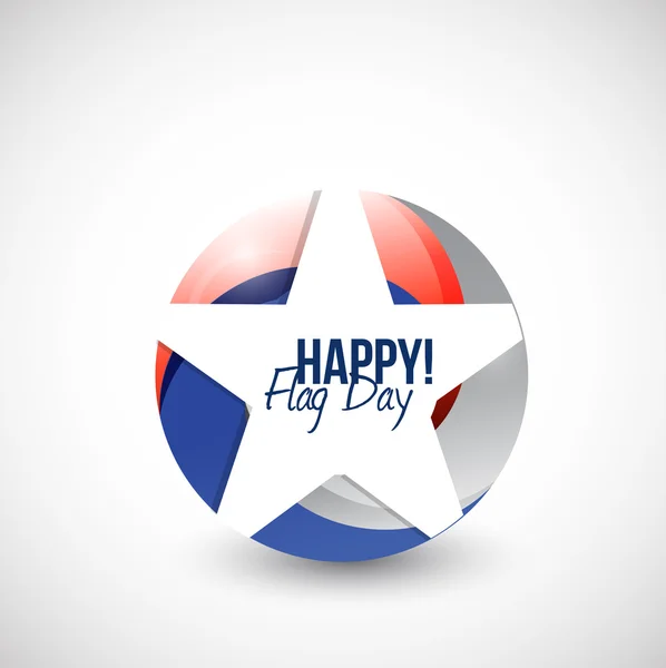 Happy flag day us star illustration design — Stock Photo, Image