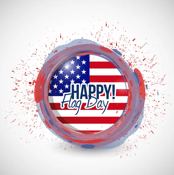 Happy flag day us ink stamp illustration — Stock Photo, Image