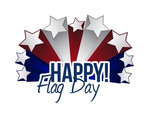 Happy flag day us stars illustration design — Stock Photo, Image