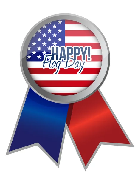 Happy flag day us ribbon illustration — Stock Photo, Image