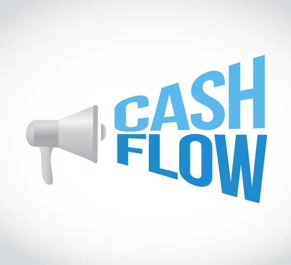 Cash-flow megafoon bericht — Stockfoto