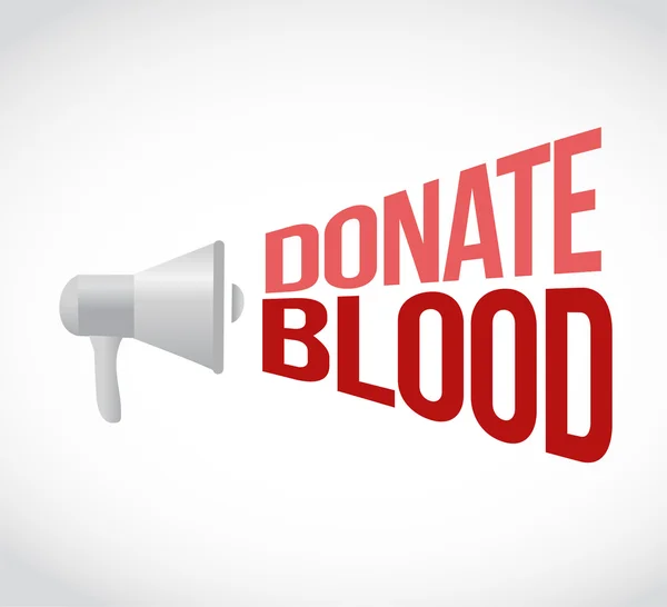 Donate blood megaphone message — Stock Photo, Image