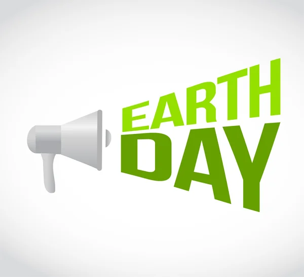 Earth day megaphone message — Stock Photo, Image