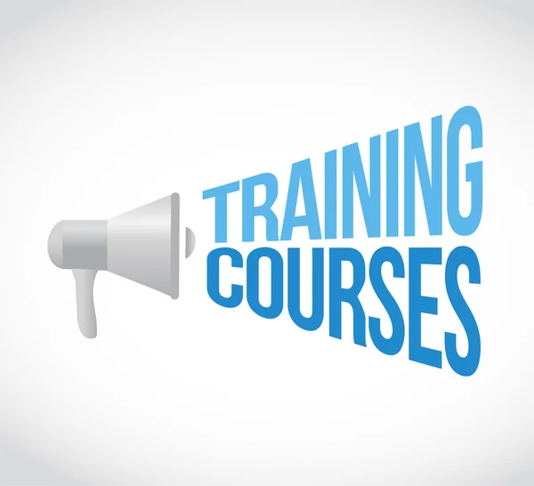 Training courses megaphone message — Stock Photo, Image