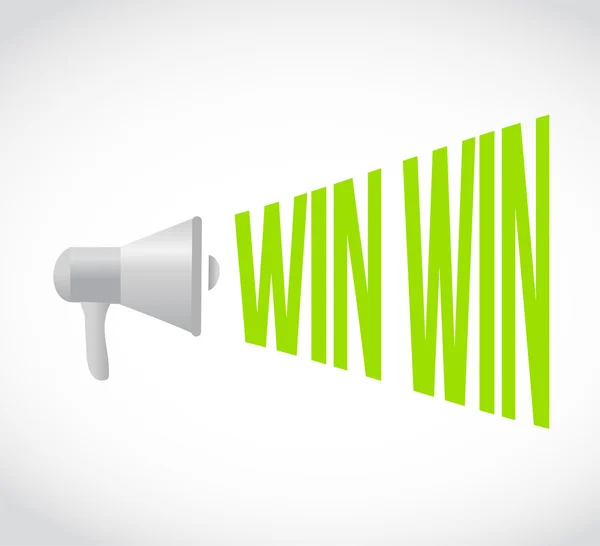 Win win megaphone message — Stock Photo, Image