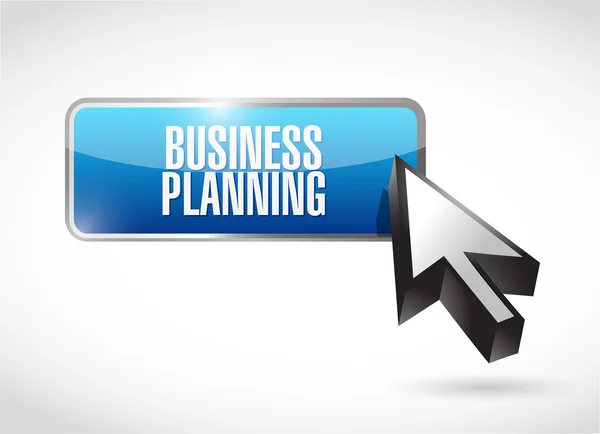 Planejamento de negócios botão azul sinal conceito — Fotografia de Stock
