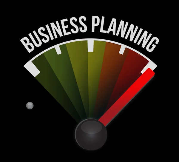 Planejamento de negócios medidor de signo ilustração conceito — Fotografia de Stock