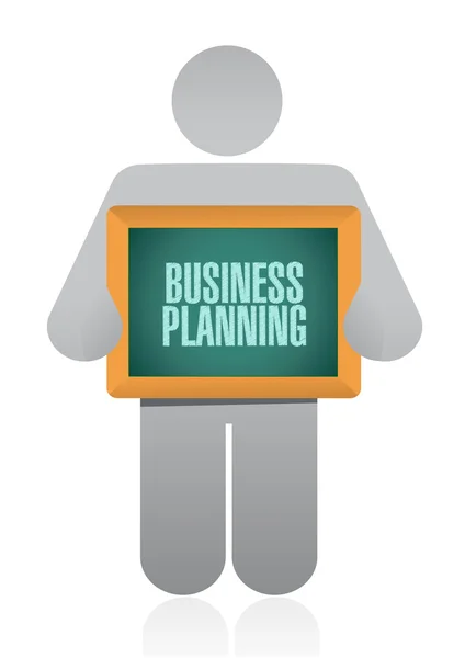 Business planning holding banner sign concept — Stock Photo, Image