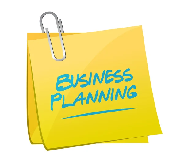 Business planning memo post sign concept — Stock Photo, Image