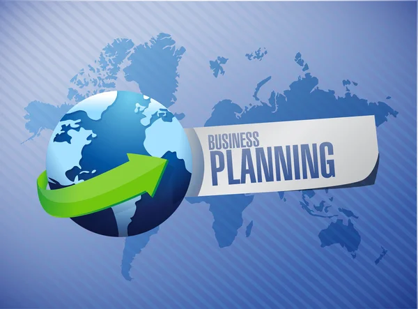 Business planning global sign concept — Stock Photo, Image