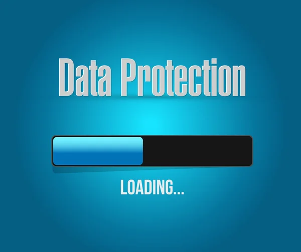 データ保護のローディングバーの記号の図 — ストック写真