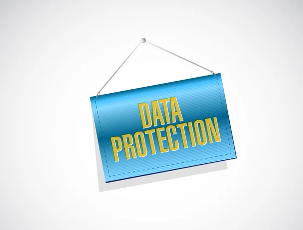 Data Protection banner sign illustration — Stock Photo, Image