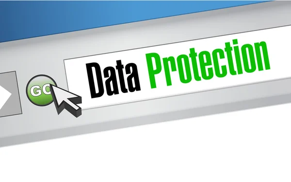 Εικονογράφηση σημάδι ιστοσελίδα προστασία δεδομένων — Φωτογραφία Αρχείου