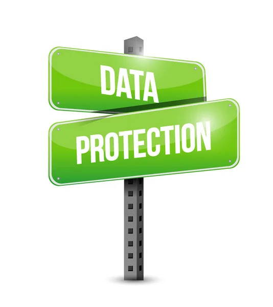 Data Protection street sign illustration — Stock Photo, Image