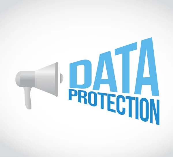 Data Protection megaphone message sign — Stock Photo, Image