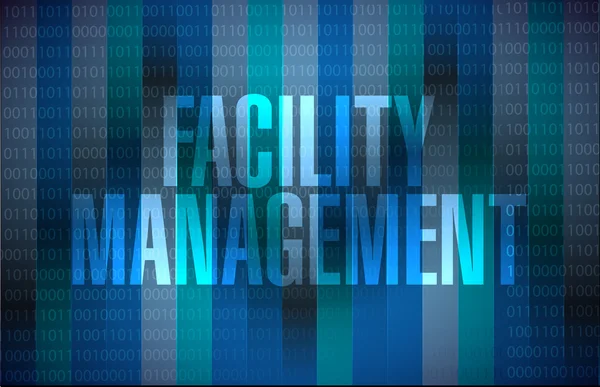 Facility management binary sign — Stock Photo, Image