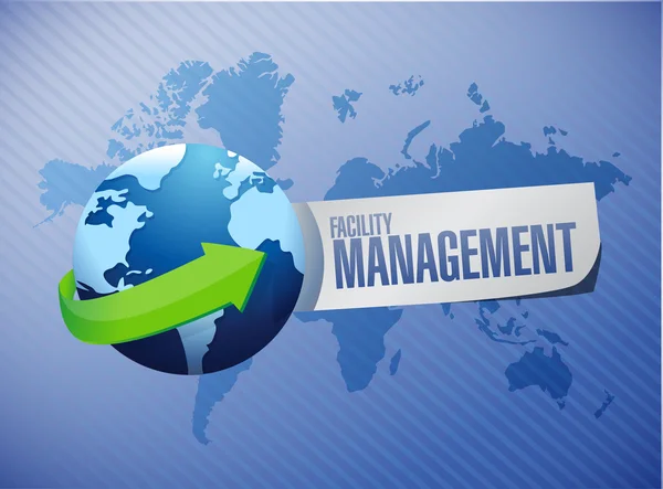 Facility management global sign — Stock Photo, Image