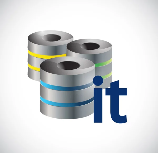 Concepto de servidor de datos de tecnología de la información —  Fotos de Stock