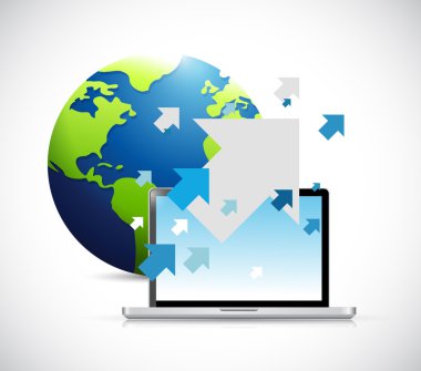 gönderen bilgisi dünya üzerinde. bilgisayar