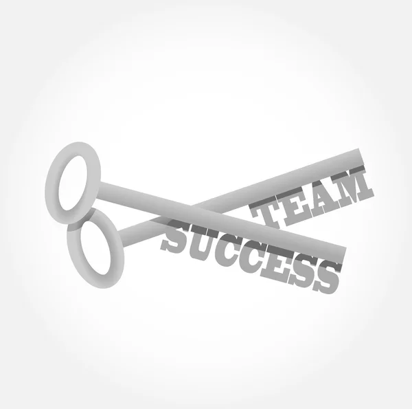Team di successo set chiavi illustrazione design — Foto Stock