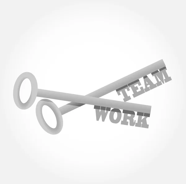 Team work set keys illustration design — Stock Photo, Image