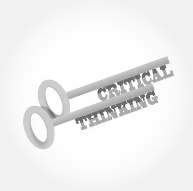 eleştirel düşünme anahtar kavram illüstrasyon