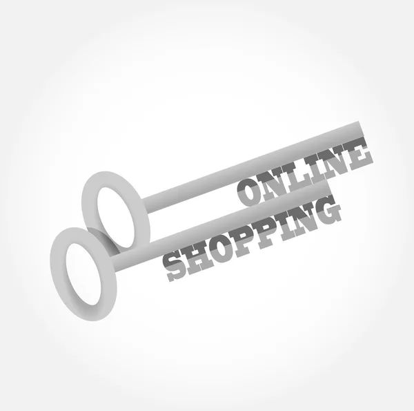 Online shopping key concept illustration design — Stock Photo, Image