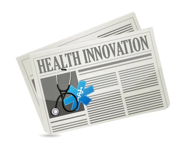 Health Innovation newspaper communication concept — Stock Photo, Image