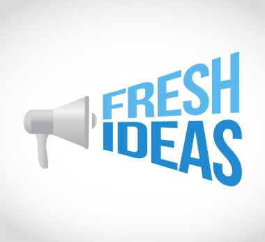 Taze fikirler mesaj işareti kavramı megafon