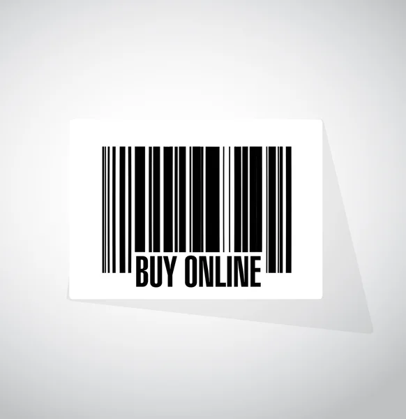 Koop online barcode teken afbeelding ontwerp — Stockfoto