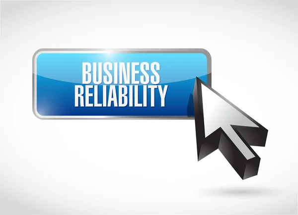 Business reliability button and cursor — Stock Photo, Image