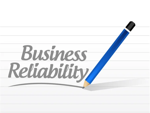 Business reliability message sign concept — Stock Photo, Image