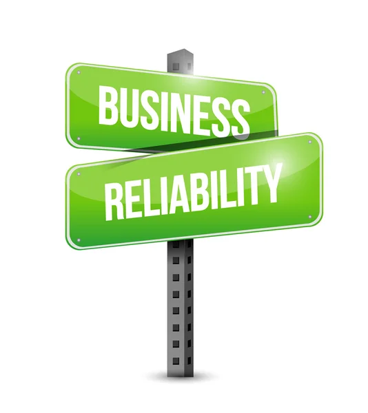 Business reliability road sign concept — Stock Photo, Image