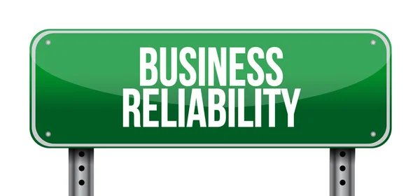 Business reliability road sign concept — Stock Photo, Image