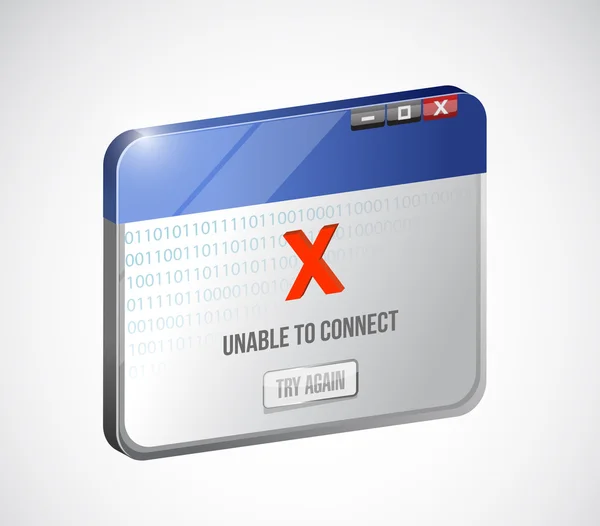 Web unable to connect message sign concept — Stock Photo, Image