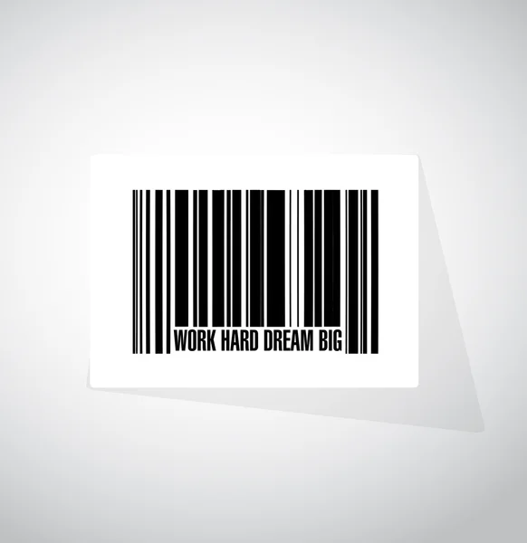 Έργο σκληρό όνειρο μεγάλο barcode σημάδι έννοια — Φωτογραφία Αρχείου