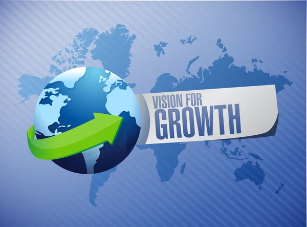 Vision for growth global sign concept — Stock Photo, Image