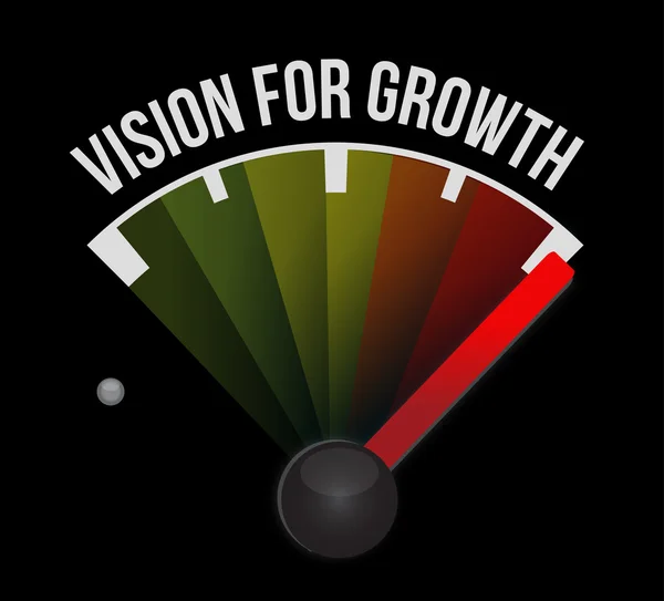 Vision for growth meter sign business concept — Stock Photo, Image
