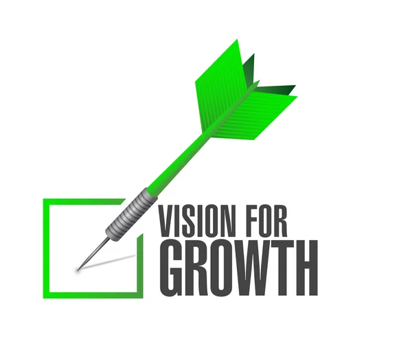 Vision for growth check dart sign business concept — Stock Photo, Image