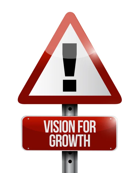 Vision for growth warning road sign concept — Stock Photo, Image