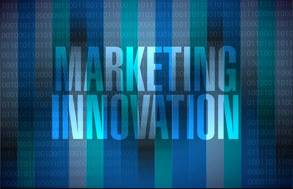 Marketing Innovazione segno di sfondo binario — Foto Stock